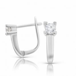 Серьги с бриллиантами из белого золота 102132