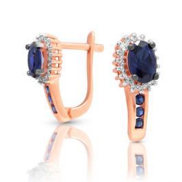 Серьги с сапфирами и бриллиантами из розового золота VALTERA 97140